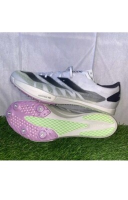 Size 13 - adidas Adizero Ambition White Green Spark Track  display picture 1