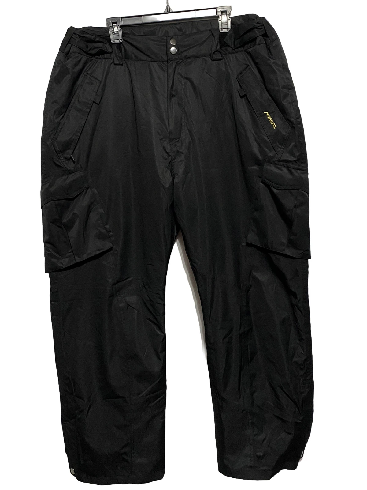 Cargo Men Pants XL Outdoor Softshell 100% Polyester Cargo Pants Black Wulful