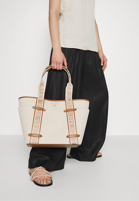 RARE NWT Michael Kors Maeve Large Open Tote Canvas Double
