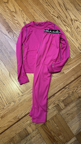Pink Base Layer Leggings Shirt Pants Youth Small Large Set Winter - Picture 4 of 4