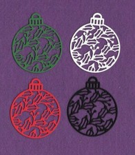 Christmas ornament 6 die cuts scrapbook cards