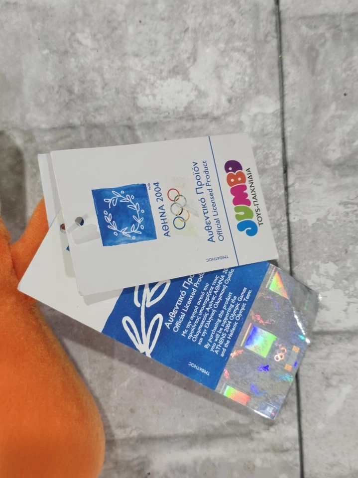 Athens 2004 Olympics Official Mascot Athena 8" Soft Plush Figure Olympic - Image 4 of 4