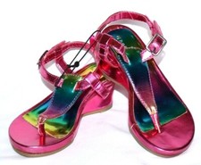 NWT Healthtex Children's Sandal, Pink/Rainbow Choose Your Size