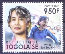 Togo 2011 MNH, Aung San Suu Kyi Nobel Peace Prize winner