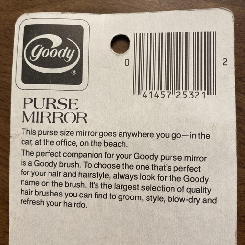 Vintage 1984 NOS Goody Plastic Compact Purse Mirror #1412 Cosmetics Makeup Hair - Picture 8 of 12
