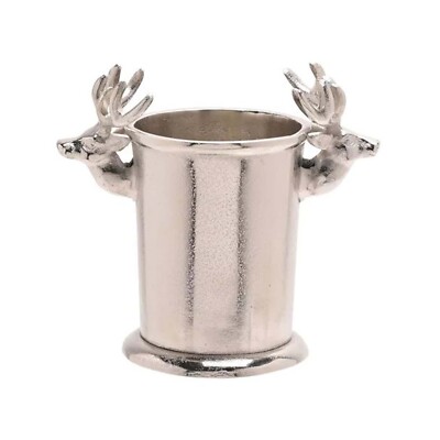 Flaschenkühler 3D Hirschhorngriff Aluminium Metallic Effekt Weinflaschenkühler Bar