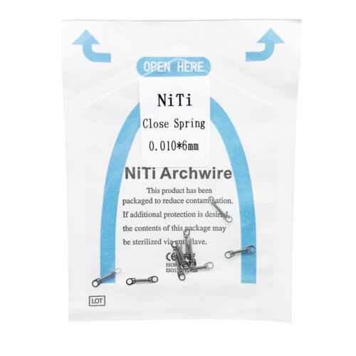 10Pcs Dental Orthodontic Closed Coil Spring NITI 010/012 open Spring 6/9/12mm - Imagen 9 de 14