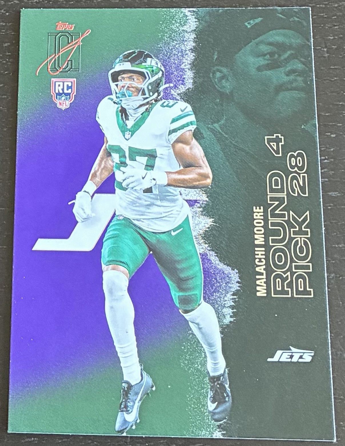 Malachi Moore Topps Signature Class #214 Green & Purple