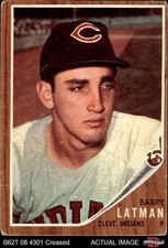 1962 Topps #145 Barry Latman Normal Tint Indians COMMON VARIATION 1 - POOR