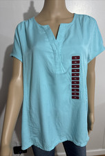 NINE WEST ANGEL BLUE SUMMER TOP MSY $59.50 SIZE XL BLOUSE Women's NEW!