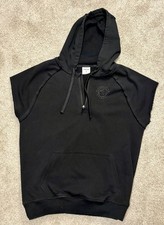 Gymshark Legacy 1/4 Zip Cap Sleeve Hoodie Black Sz MED Very Good Condition EUC