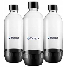 Set 3 bottiglie 1L compatibili con gasatore tipo SodaStream