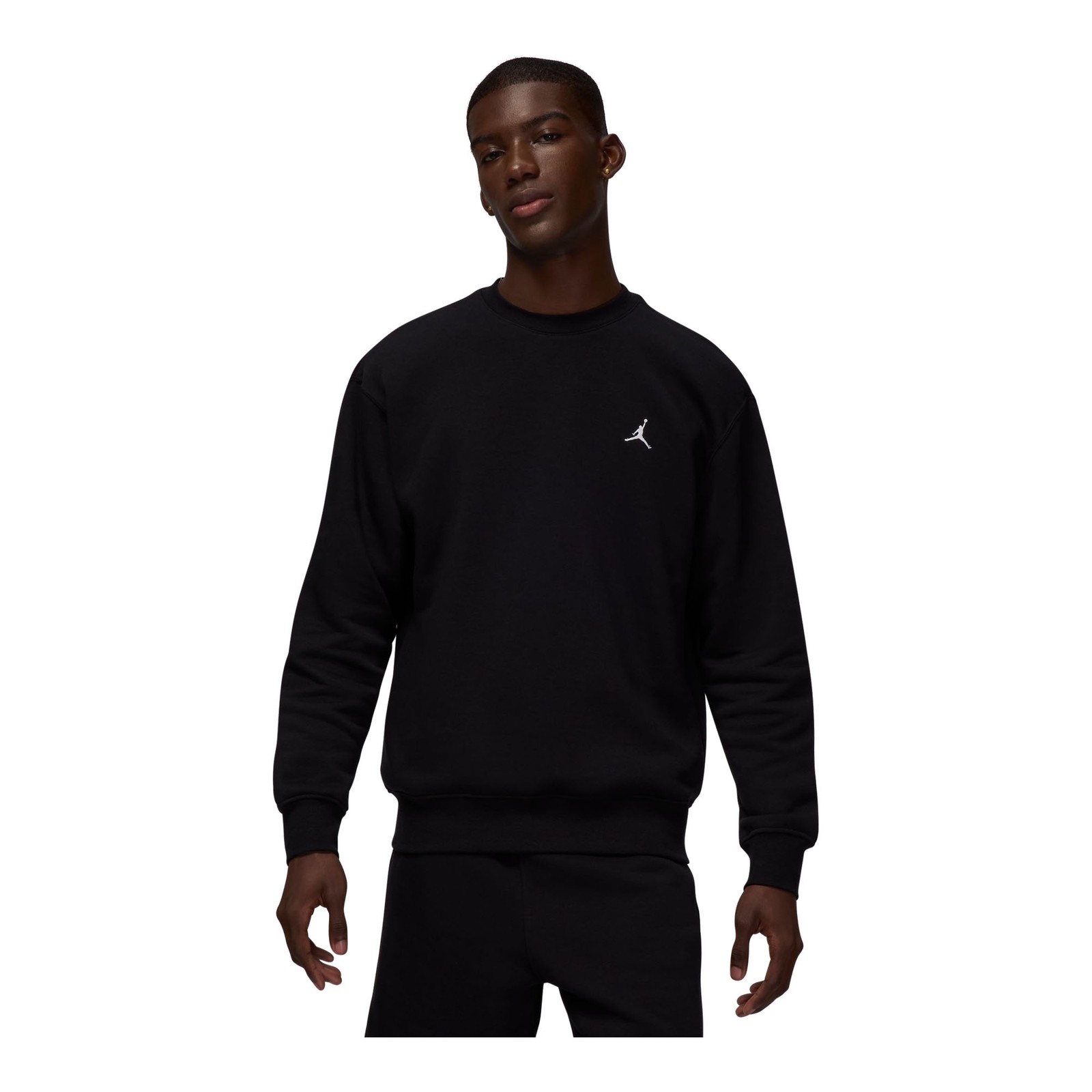 MENS JORDAN BROOKLYN FLEECE CREW NECK SWEATSHIRT FV7293-010-SIZE L 10090₽