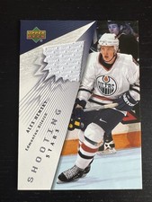 2003-04 Ales Hemsky Jersey Oilers Upper Deck Shooting Stars Game Used NHL
