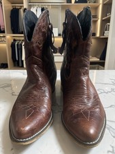 Dingo Adobe Rose Brown Leather Zip Cactus Western Cowgirl Boots Womens SIze 7.5