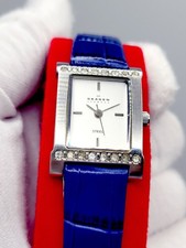 Skagen Denmark Tank Ladies Watch 391SSLB Swarovski Crystal New Battery Works