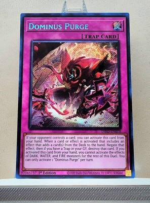 Yu-Gi-Oh! TCG Dominus Purge 1st Ed Secret Rare INFO-EN078 Playset X3