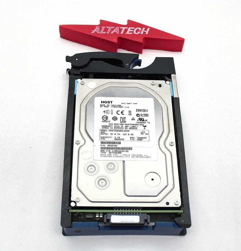 EMC 5049571 3TB 7.2K SAS 3.5 6G ES30 for EMC Hard Drive 005049571 - Image 2 of 4
