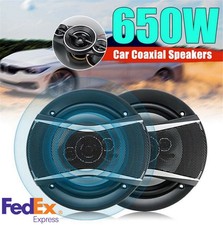 2 Pcs 6'' 650W Car HiFi Coaxial Speakers Audio Music Stereo Full Range Speakers