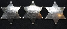 (3pcs.) STORYTOWN USA, GHOST TOWN Lake George N.Y. (3) SHERIFF BADGE