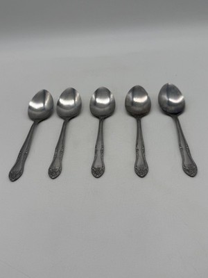 Set of 5 Customcraft CUS2 Stainless Steel Teaspoons