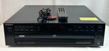 Sony CDP-C27 5-CD Changer Carousel Japan Made w/ Remote - TESTED & WORKS !!