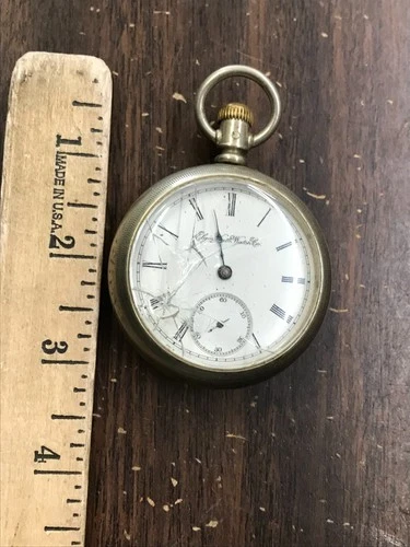 vintage elgin pocket watch for parts or repair