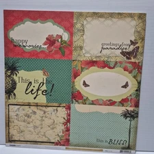 Kaisercraft  "Tropicana - Sunset" - 12 x 12 - Scrapbook Paper