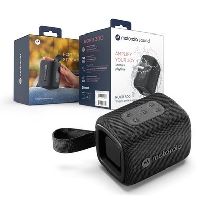 Motorola ROKR 300 Wireless Portable Bluetooth Speaker - BLACK