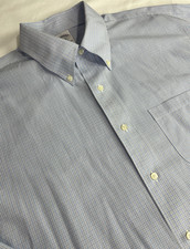 Brooks Brothers Regent 1818 Dress Shirt Mens 17.5 - 6/7 Non-Iron Blue Plaid F17