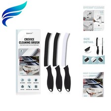 Set of 3 Hard Bristle Crevice Cleaning Brushes for Deep Home Cleaning