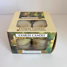 Yankee Candle Sweet Honeysuckle Scented Tea Light Candles, 12 Count, Floral