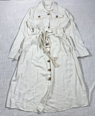 Truly 4 You Button Down Shirt Dress Small