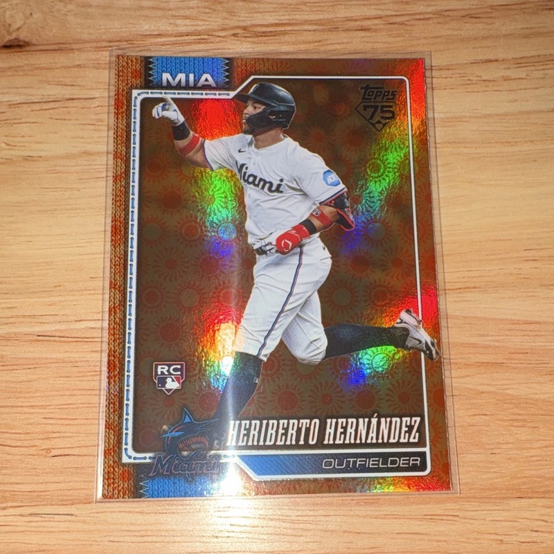 Topps 2026 Series 2 Heriberto Hernandez Rookie RC #578 - Miami Marlins MLB