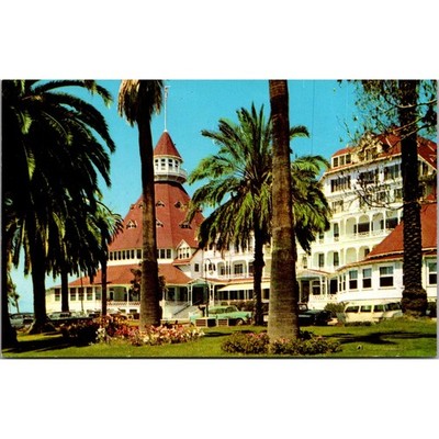 Hotel Del Coronado Facing The Blue Pacific Coronado CA Vintage Postcard SPV25