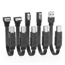 USB Printer Cable with Black Flat Design for Daily Computer Use
