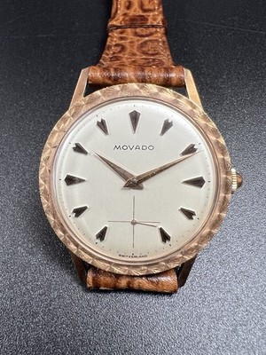 Movado laminated watch with manual winding movement - vintage watch 1950s