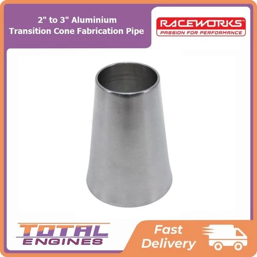 Raceworks 2" to 3" Aluminium Transition Cone Fabrication Pipe - ITT-200300