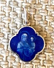 Vintage Sterling Silver 950 Cloisonné Enamel Madonna