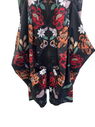 City Chic Floral Colourful puff sides zip-up Dress with pockets size XS - Picture 5 of 10