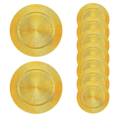 Gold Charger Plates - Antique Plate Chargers for Dinner Plates - Set of 100 Din-