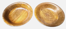 Kustom Kraft Black Walnut Bowls 6.5" Set of 2 Vintage Made in USA