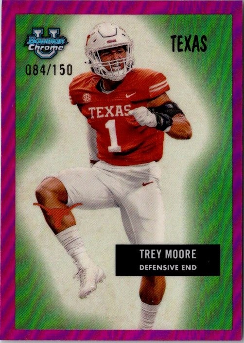 2024 Bowman University Chrome 55B-27 Trey Moore 1955 Bowman Fuchsia /150
