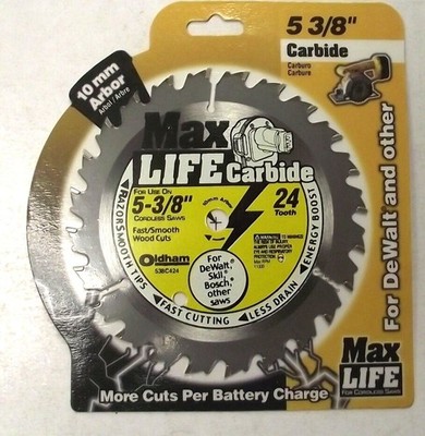 Oldham 538C424 5 3/8'' x 24 Tooth Carbide Circular Saw Blade