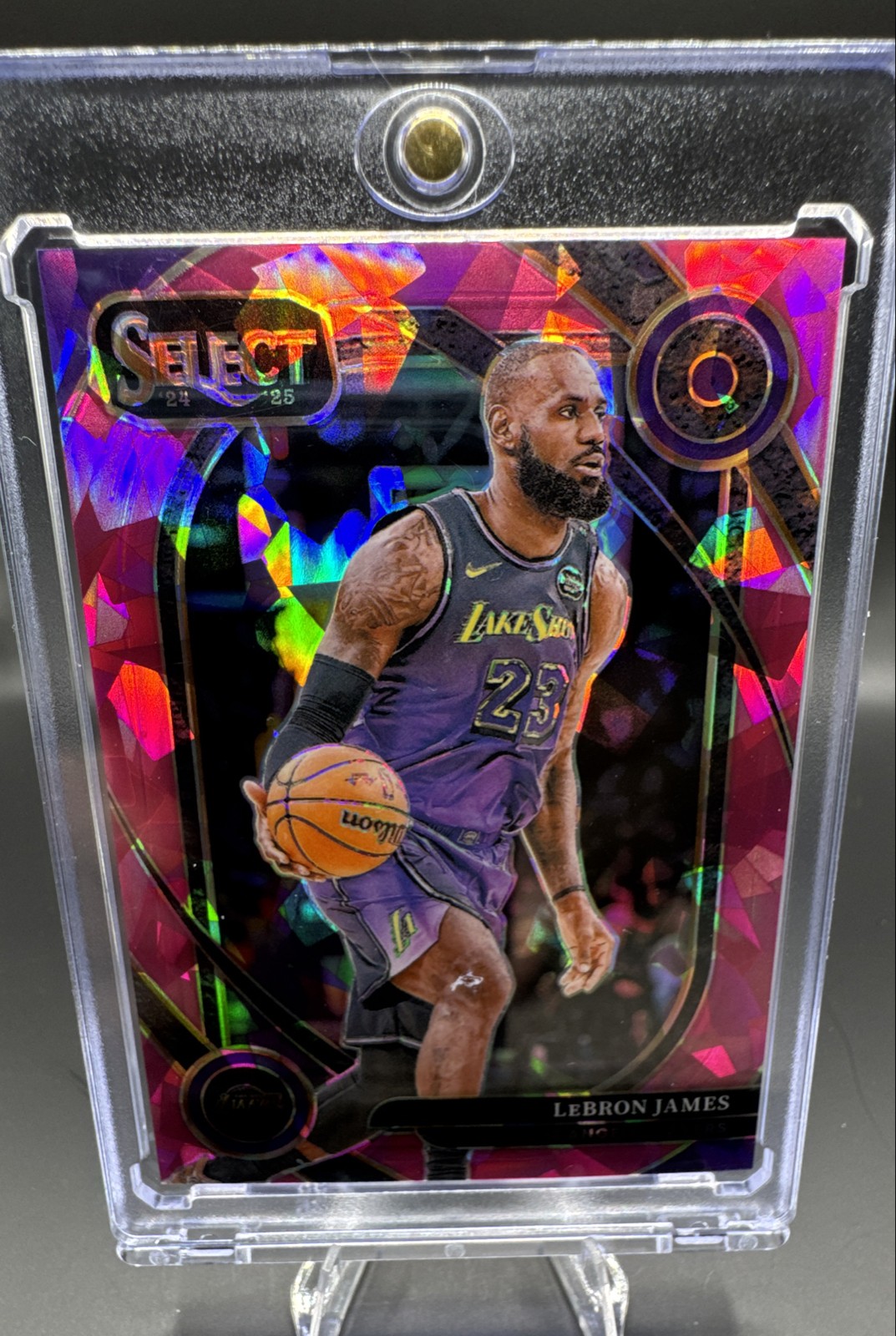 2024-25 Panini Select - Courtside LeBron James #241 Pink Cracked Ice Prizm /99