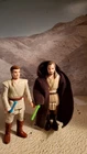 Star Wars Kenner Retro The Phantom Menace Qui Gon Obi Wan W/lightsabers Lot