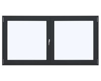Aron Ternum Aluminiumfenster Ral 7016 Anthrazitgrau 2 FlüGelig (Dreh-Kipp/Dreh)
