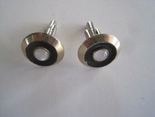 Vintage Gold Tone Black  White Stone  Cuff Links