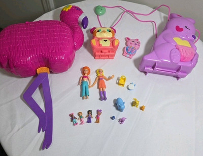 POLLY POCKET TOY LOT Mini & Reg. Playsets Compacts Figures Animals Furnishings 
