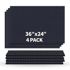 Black Corrugated Plastic Board 24x36, Thick Corrugated Plastic Sheet 4 Pack